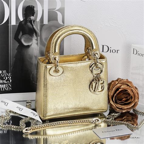 mini lady dior white and gold|christian Dior mini lady bag.